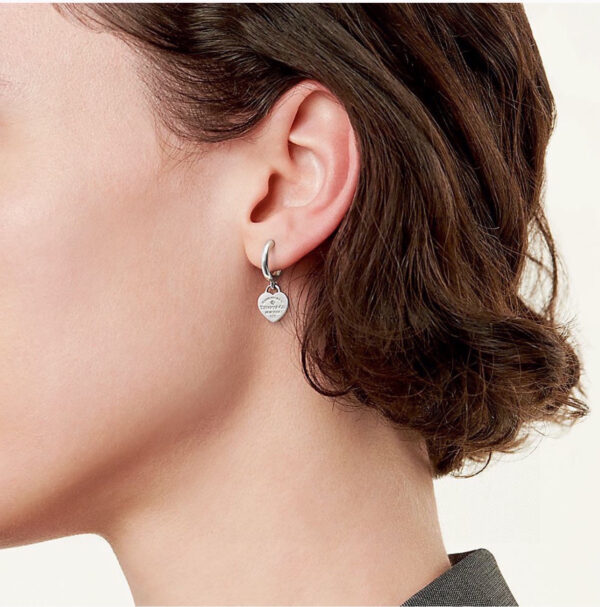 Toxse T - Jewelry Hoop Heart Diamond Earrings - Image 3