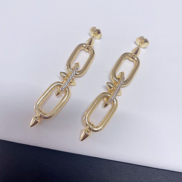 Toxse T - Jewelry Poseidon Diamond Gold Earrings - Image 4