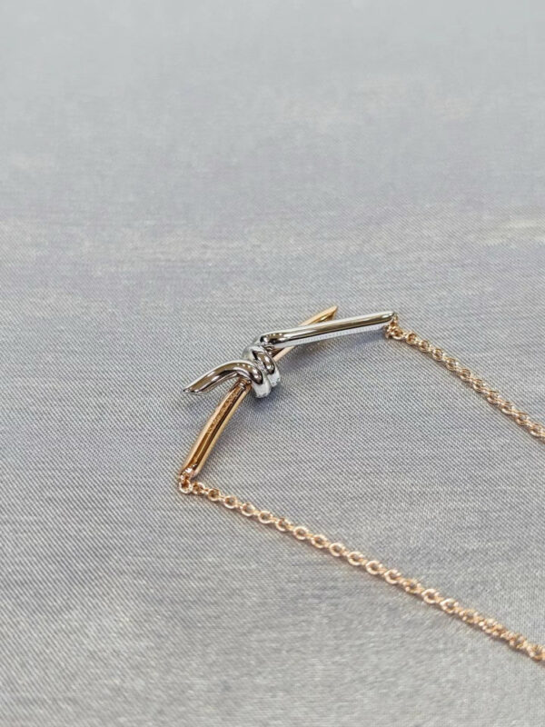Toxse T - Jewelry Knot Diamond Rose Gold Necklace - Image 7