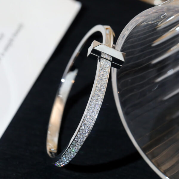 Toxse T - Jewelry T Half Diamond Silver Bracelet - Image 6
