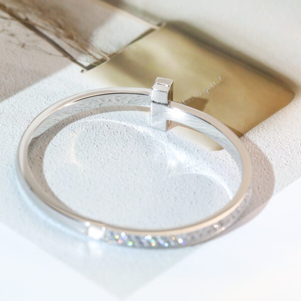 Toxse T - Jewelry T Half Diamond Silver Bracelet - Image 7