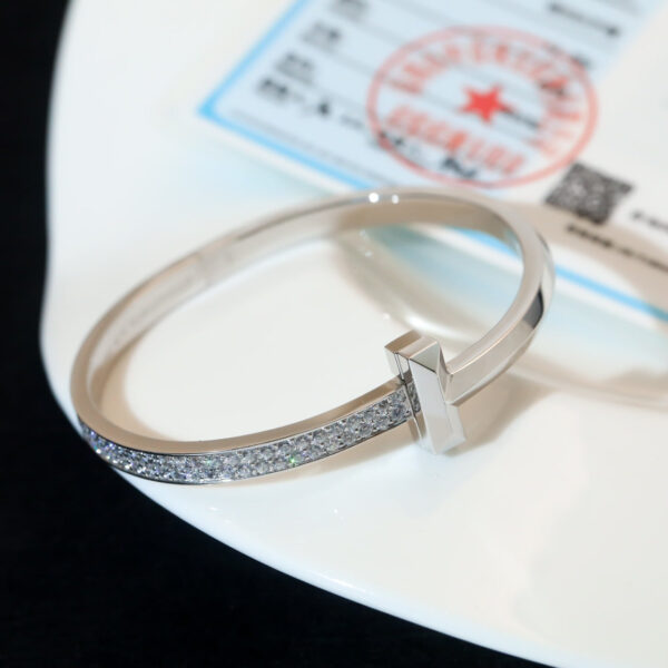 Toxse T - Jewelry T Half Diamond Silver Bracelet - Image 8