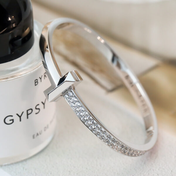 Toxse T - Jewelry T Half Diamond Silver Bracelet - Image 3