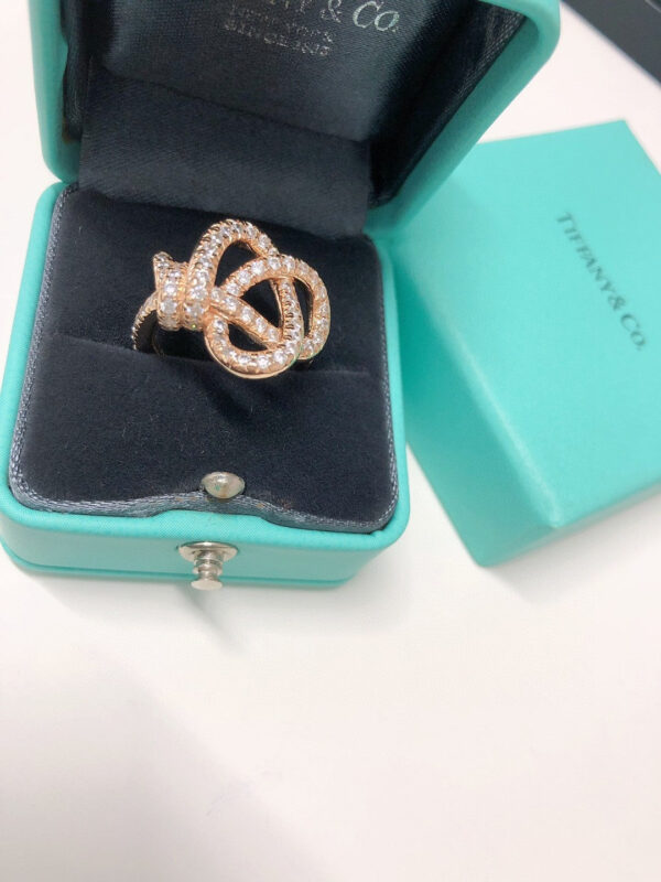 Toxse T - Jewelry Woven Full Diamond Rose Gold Ring - Image 2