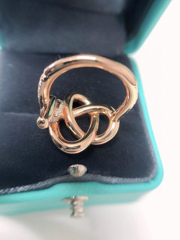 Toxse T - Jewelry Woven Full Diamond Rose Gold Ring - Image 3