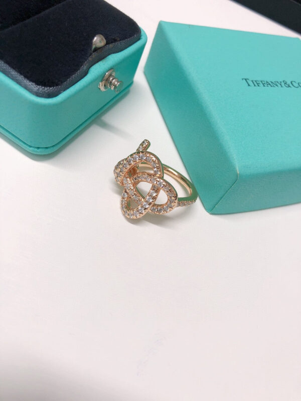 Toxse T - Jewelry Woven Full Diamond Rose Gold Ring - Image 5