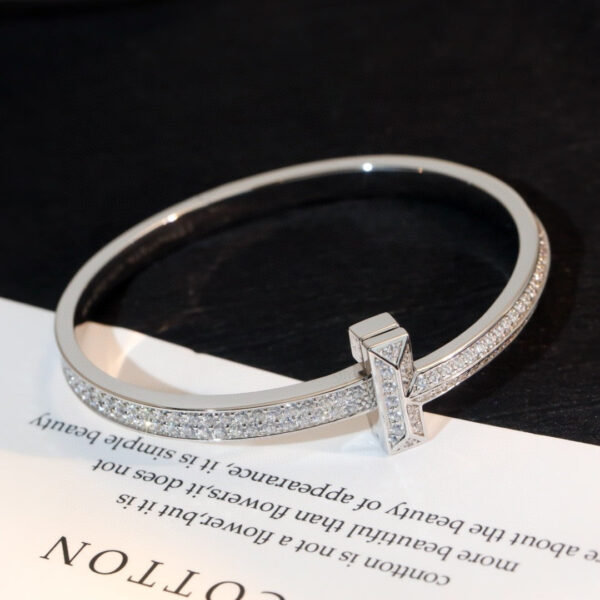 Toxse T - Jewelry T Full Diamond Silver Bracelet - Image 4