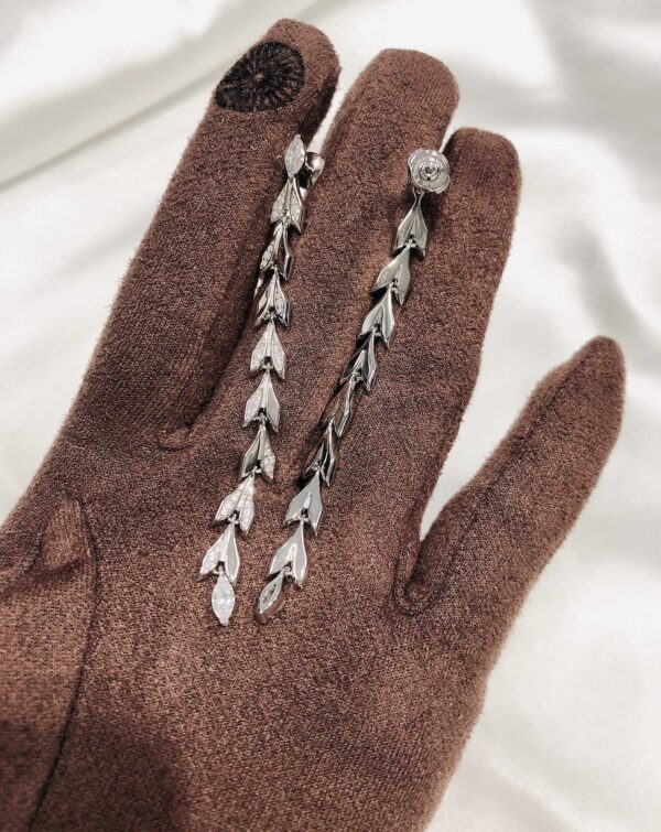 Toxse T - Jewelry Victoria Vine Drop Diamond Long Earrings - Image 3