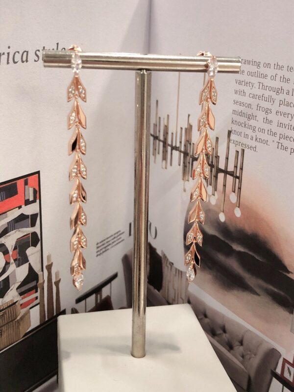 Toxse T - Jewelry Victoria Vine Drop Diamond Long Earrings - Image 8