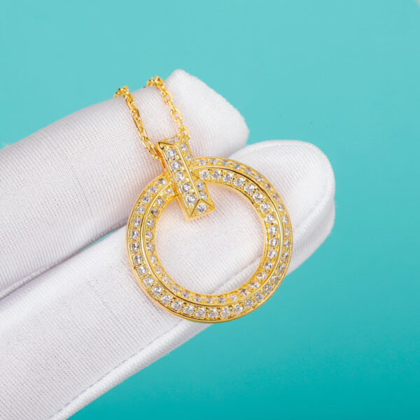 Toxse T - Jewelry T1 Circle Pendant Diamond Necklace - Image 8