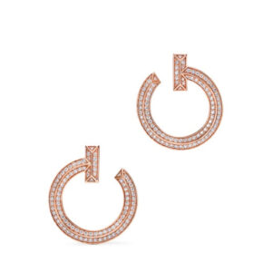Toxse T - Jewelry T1 Open Hoop Diamond Earrings