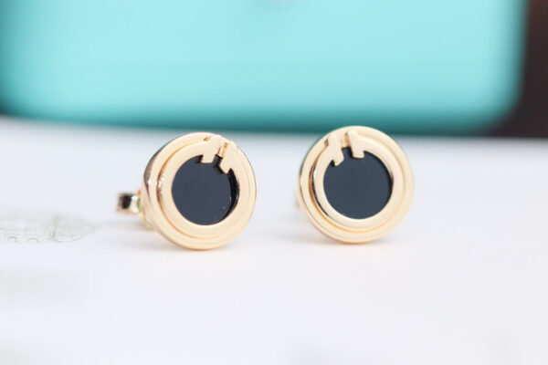Toxse T - Jewelry Double T Rose Gold Earrings - Image 5