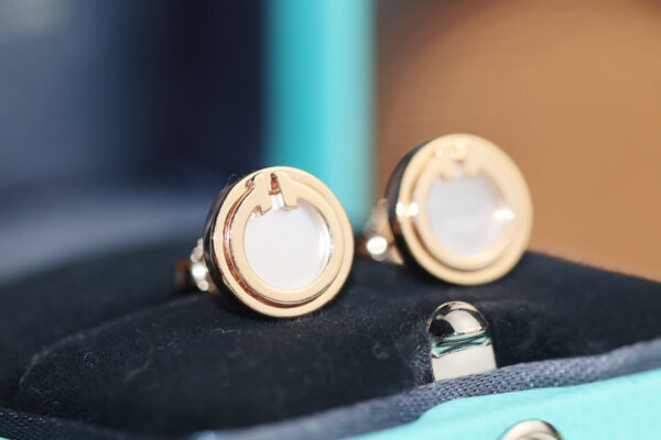 Toxse T - Jewelry Double T Rose Gold Earrings - Image 7