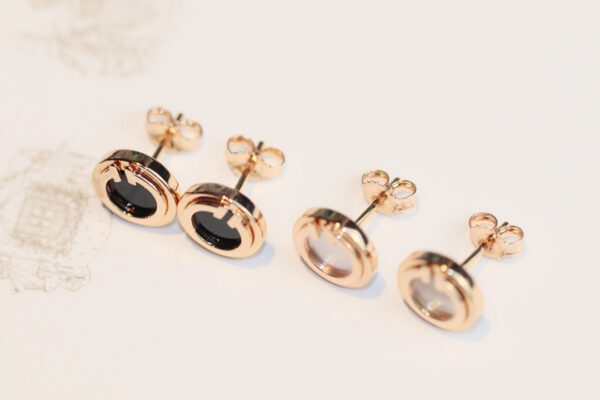 Toxse T - Jewelry Double T Rose Gold Earrings - Image 10