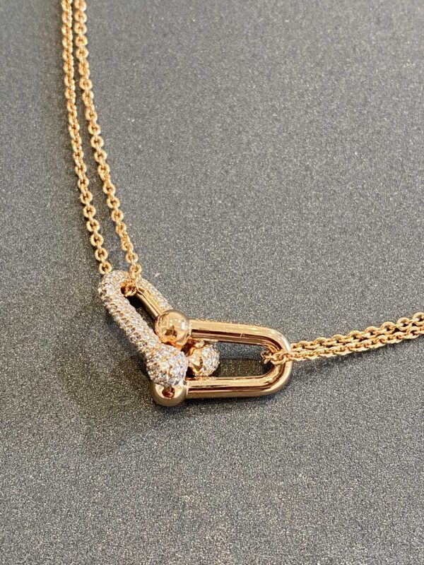 Toxse T - Jewelry Double Link Pendant Diamond Necklace - Image 5
