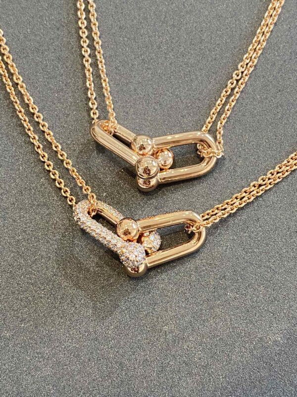 Toxse T - Jewelry Double Link Pendant Diamond Necklace - Image 7