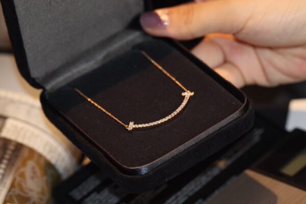 Toxse T - Jewelry T  Smile Full Diamond Necklace - Image 2