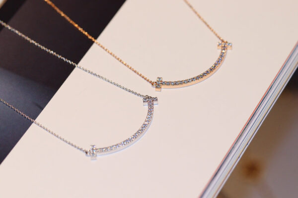 Toxse T - Jewelry T  Smile Full Diamond Necklace - Image 4