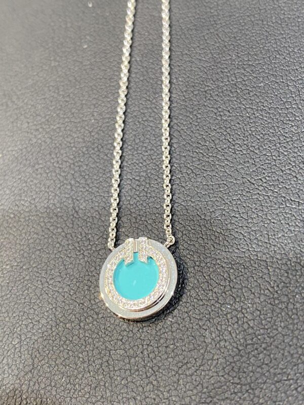 Toxse T - Jewelry Circle Pendant Silver Necklace - Image 4