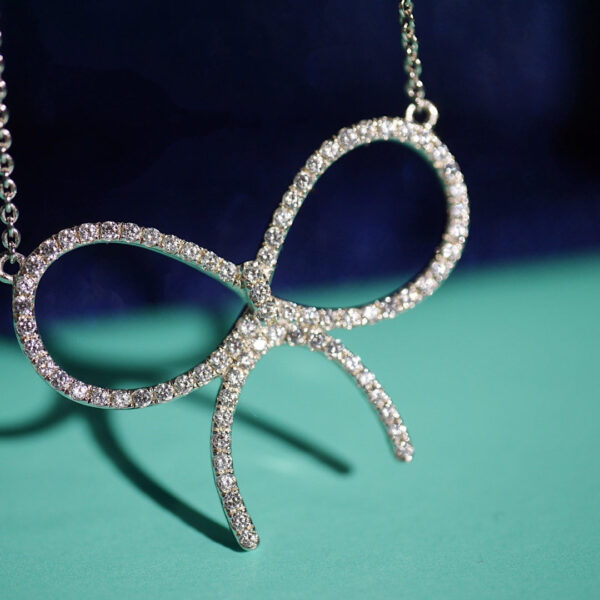 Toxse T - Jewelry Bow Tie Full Diamond Necklace - Image 8