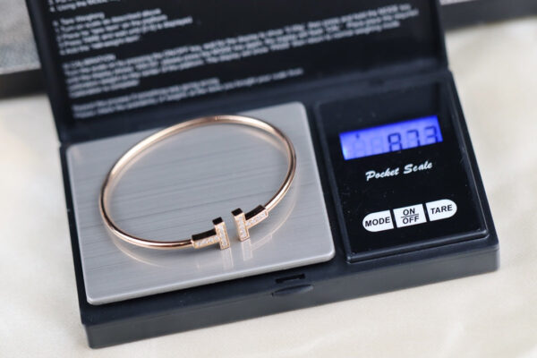 Toxse T - Jewelry Double T Diamond Gold Bracelet - Image 2