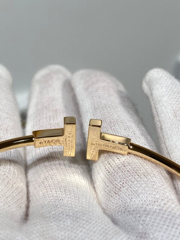 Toxse T - Jewelry Double T Diamond And White Gold Bracelet - Image 4