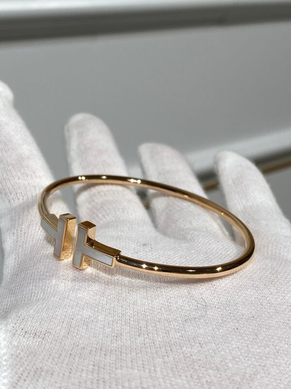 Toxse T - Jewelry Double T Diamond And White Gold Bracelet - Image 6