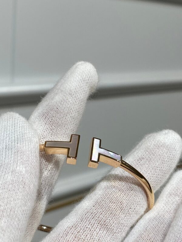 Toxse T - Jewelry Double T Diamond And White Gold Bracelet - Image 7