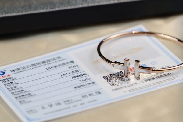 Toxse T - Jewelry Double T Diamond And White Rose Gold Bracelet - Image 4