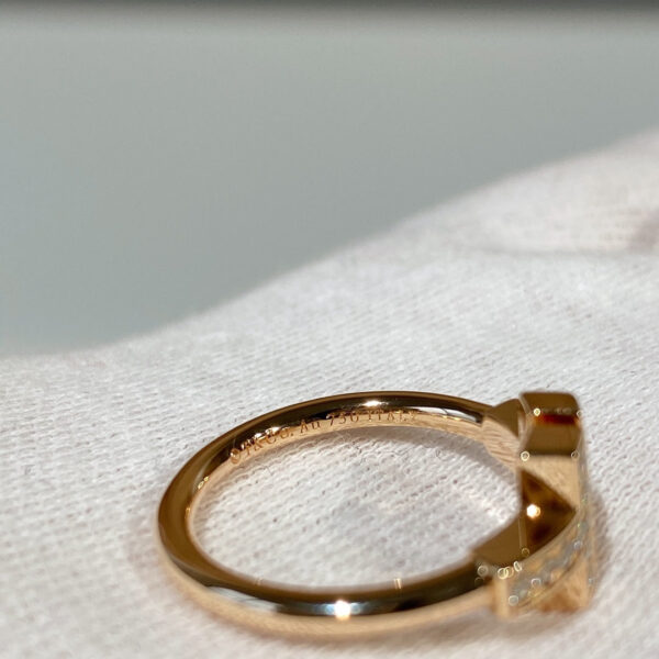 Toxse T - Jewelry Double T With Diamond Gold Ring - Image 4