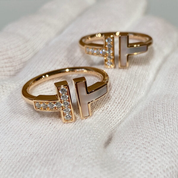 Toxse T - Jewelry Double T With Diamond Gold Ring - Image 7
