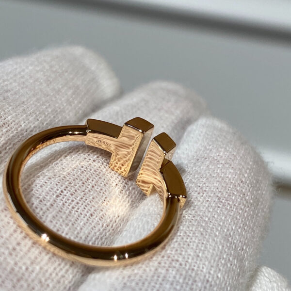Toxse T - Jewelry Double T With Diamond Gold Ring - Image 6