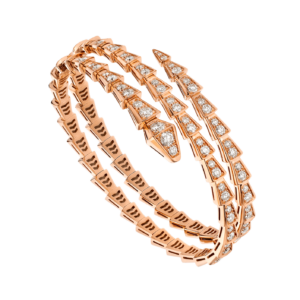 Toxse Serpenti Bracelet Pink Gold Diamond Double Row