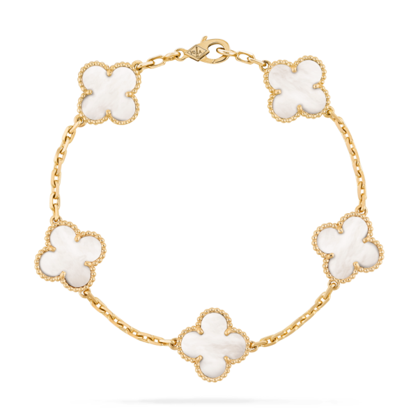 Toxse Clover Bracelet 5 Motifs White Mop - Image 4