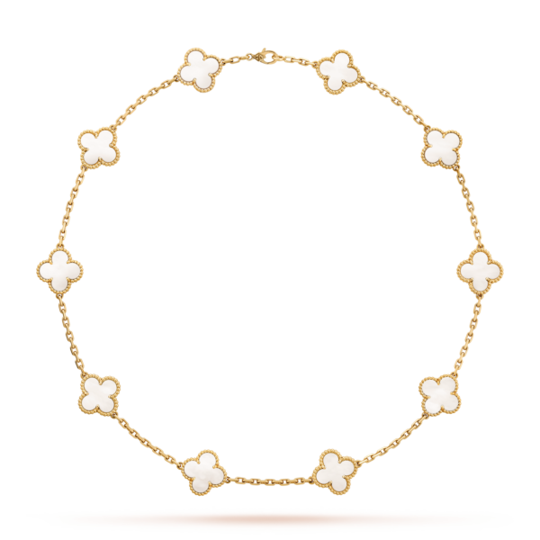 Toxse Vintage Mop Necklace 10 Motifs Gold