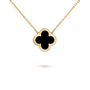Toxse Pure Clover Pink Gold Onyx Necklace