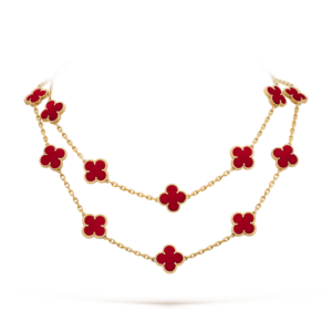 Toxse Clover 20 Motifs Carnelian Gold Necklace