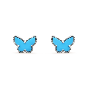 Toxse Butterfly Turquoise Silver Earrings