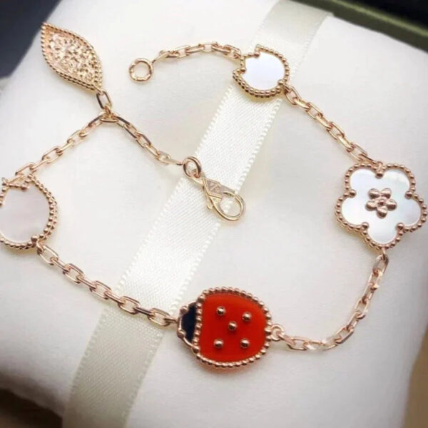 Toxse Lucky Spring Pink Gold Bracelet 5 Motifs - Image 9