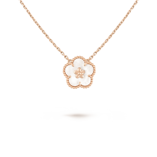 Toxse Lucky Spring White Blossom Pink Gold Pendant