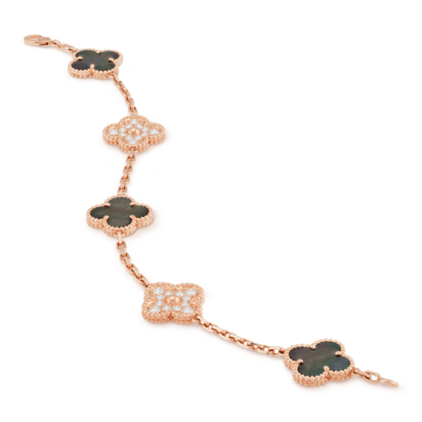 Toxse Clover Bracelet 5 Motifs Mop And Diamond - Image 5