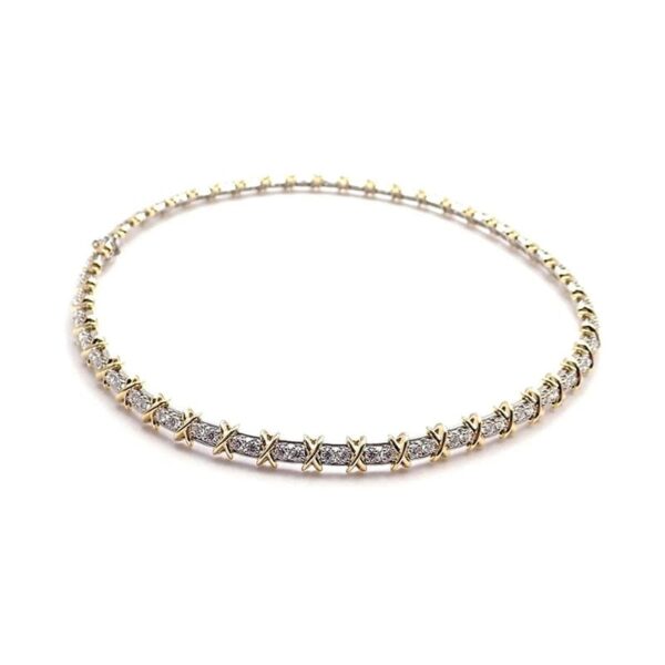 Toxse T Schlumberger Eighteen Stone Choker Necklace