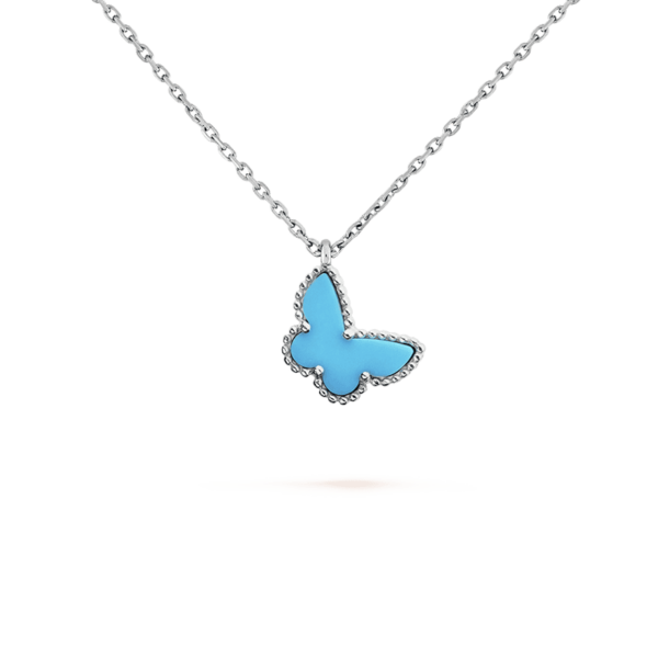 Toxse Sweet Alhambra Blue Butterfly Necklace