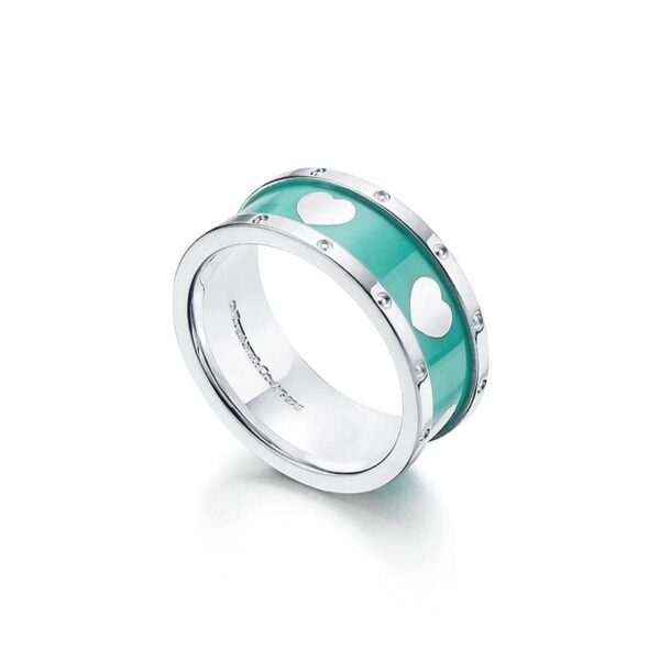 Toxse Blue Love Heart Ring - Image 2