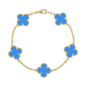 Toxse Vintage Alhambra Five Motifs Agate Clover Bracelet