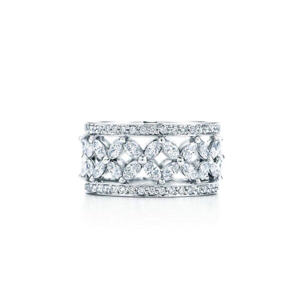 Toxse Platinum Diamond Marquise Victoria Ring