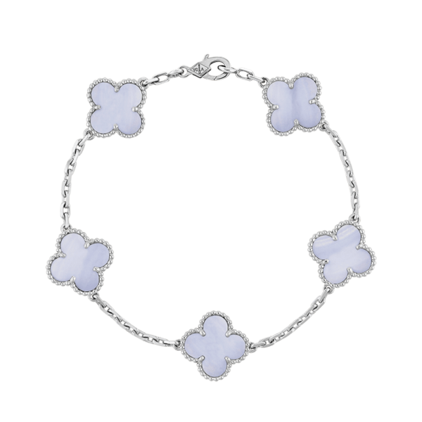 Toxse Vintage Alhambra Five Motifs Chalcedony Clover Bracelet