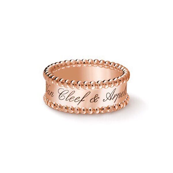 Toxse Rose Gold Perlée Signature Ring