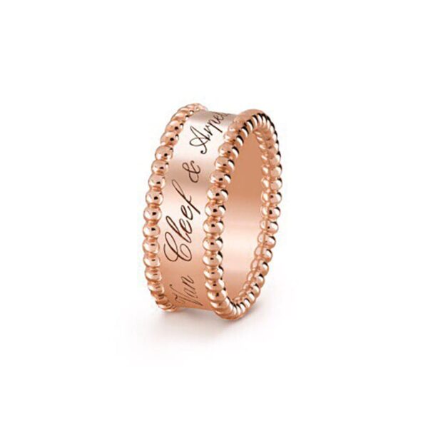 Toxse Rose Gold Perlée Signature Ring - Image 2