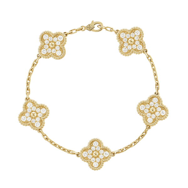 Toxse Vintage Alhambra Diamonds Clover Bracelet